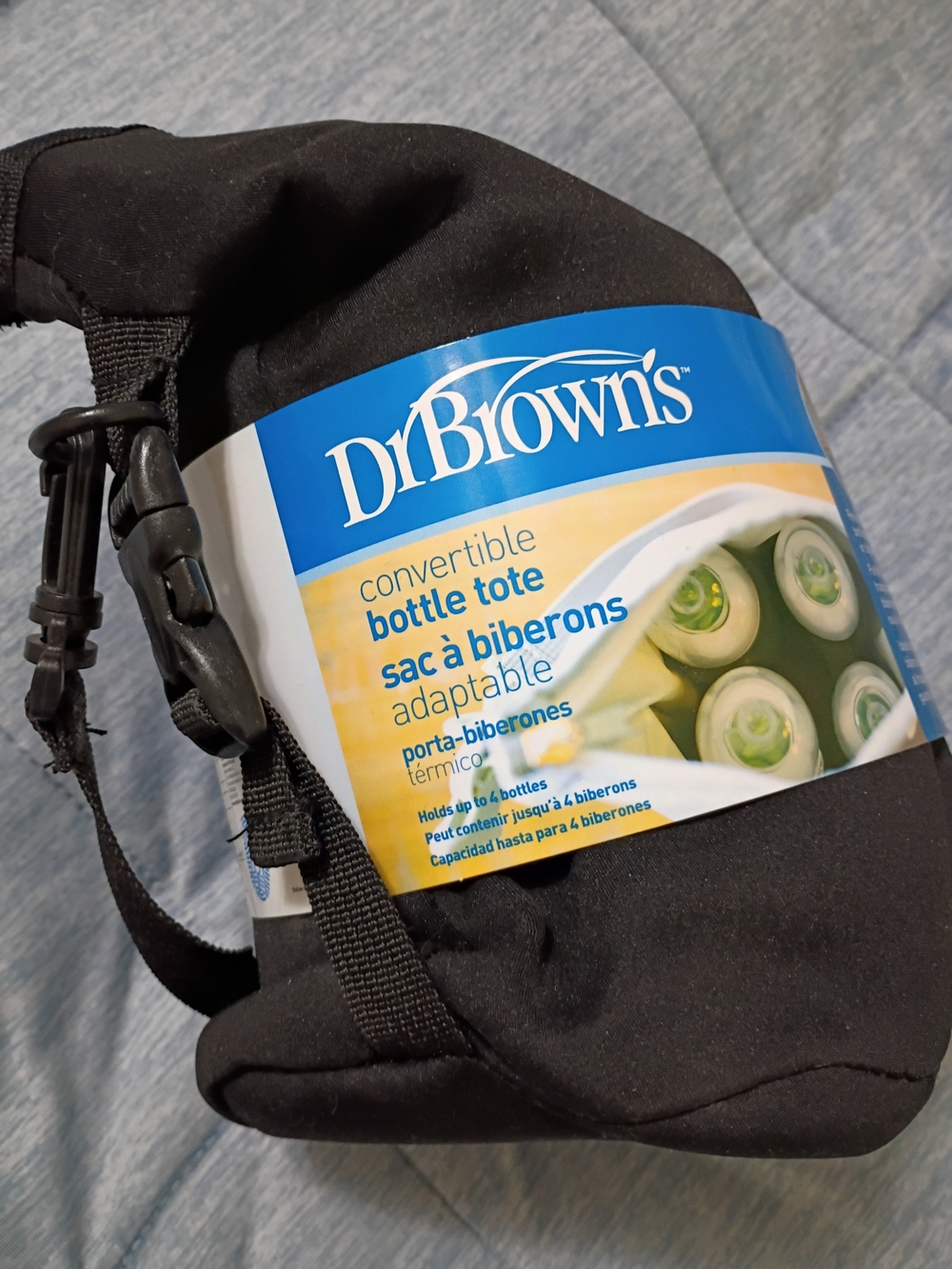 Dr. Brown's Convertible Bottle Tote in Black